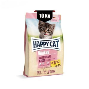 غذای خشک بچه گربه مینکاس کیتن هپی کت Happy Cat Minkas kitten care وزن 10 کیلوگرم